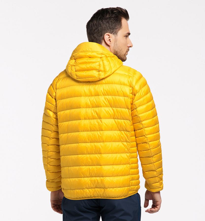 Haglöfs Mens Roc Down Jacket Yellow New Zealand 31460FREU